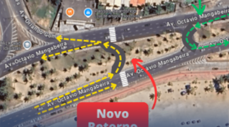 Transalvador abre novo retorno na Avenida Octávio Mangabeira nesta quinta-feira (19)